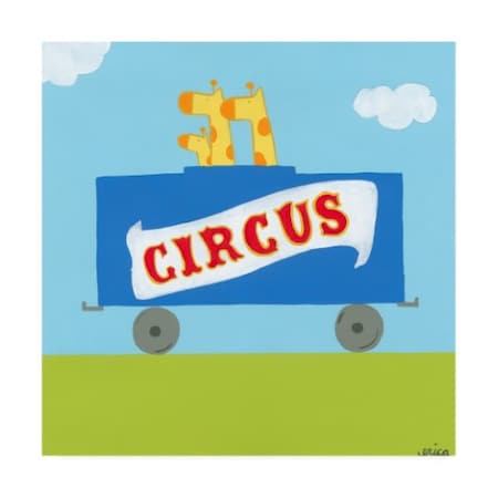 June Erica Vess 'Circus Train II' Canvas Art,18x18